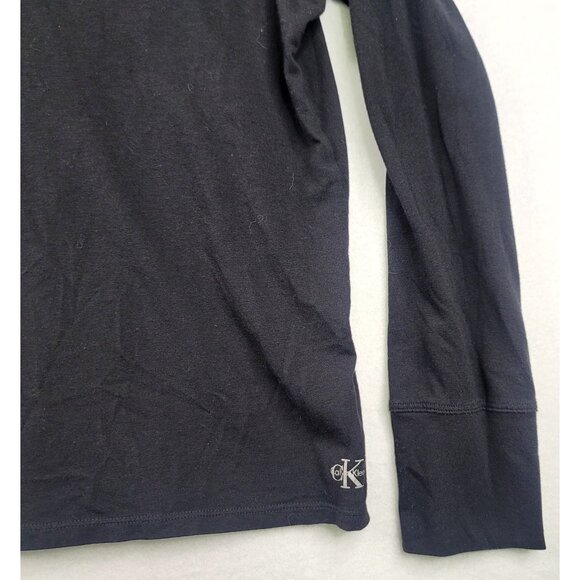Calvin Klein Black Long-Sleeve Hooded Lightweight T-Shirt Medium - Picture 3 of 7